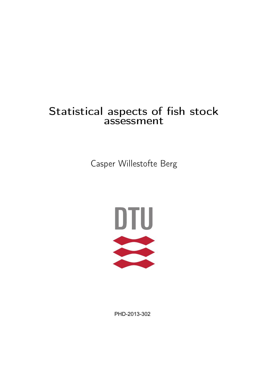 Statistical aspects of fish stock assessment