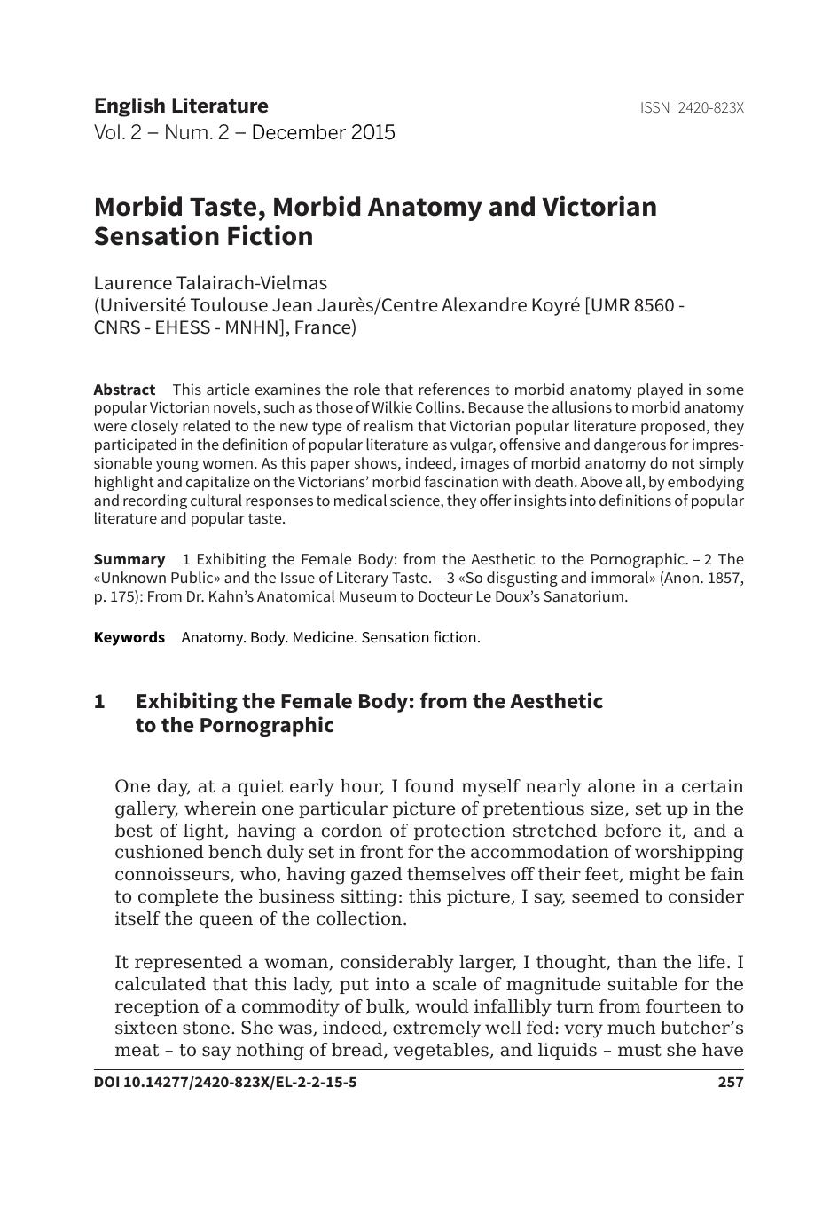 Morbid Taste, Morbid Anatomy and Victorian, 2015