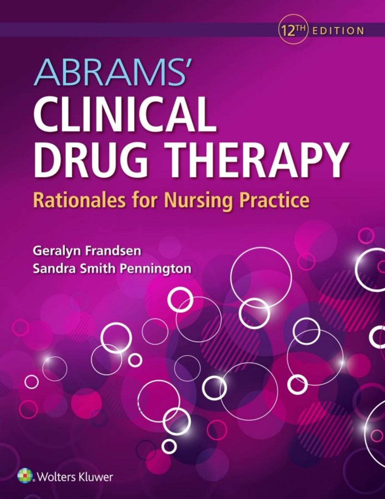 ABRAMS’ CLINICAL DRUG THERAPY