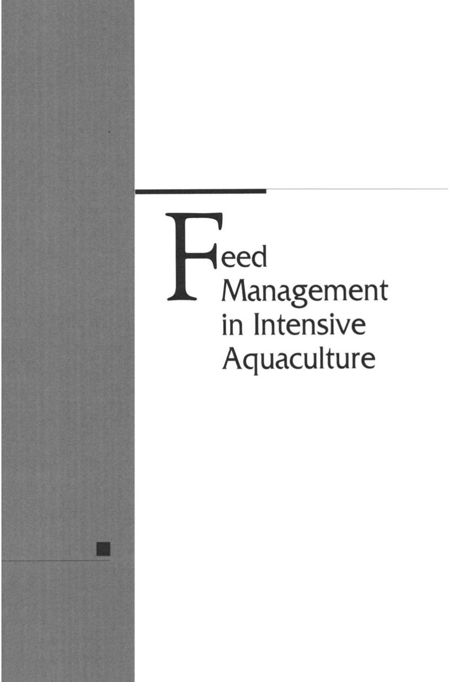 Feed Management in Intensive Aquaculture-Springer US (1996)