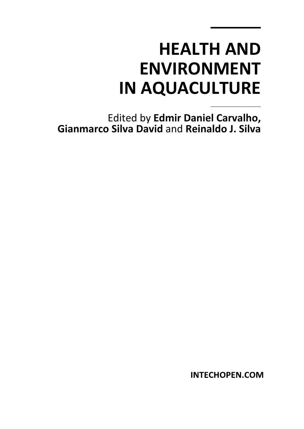 Health and Environment in Aquaculture-Intech  (2012)