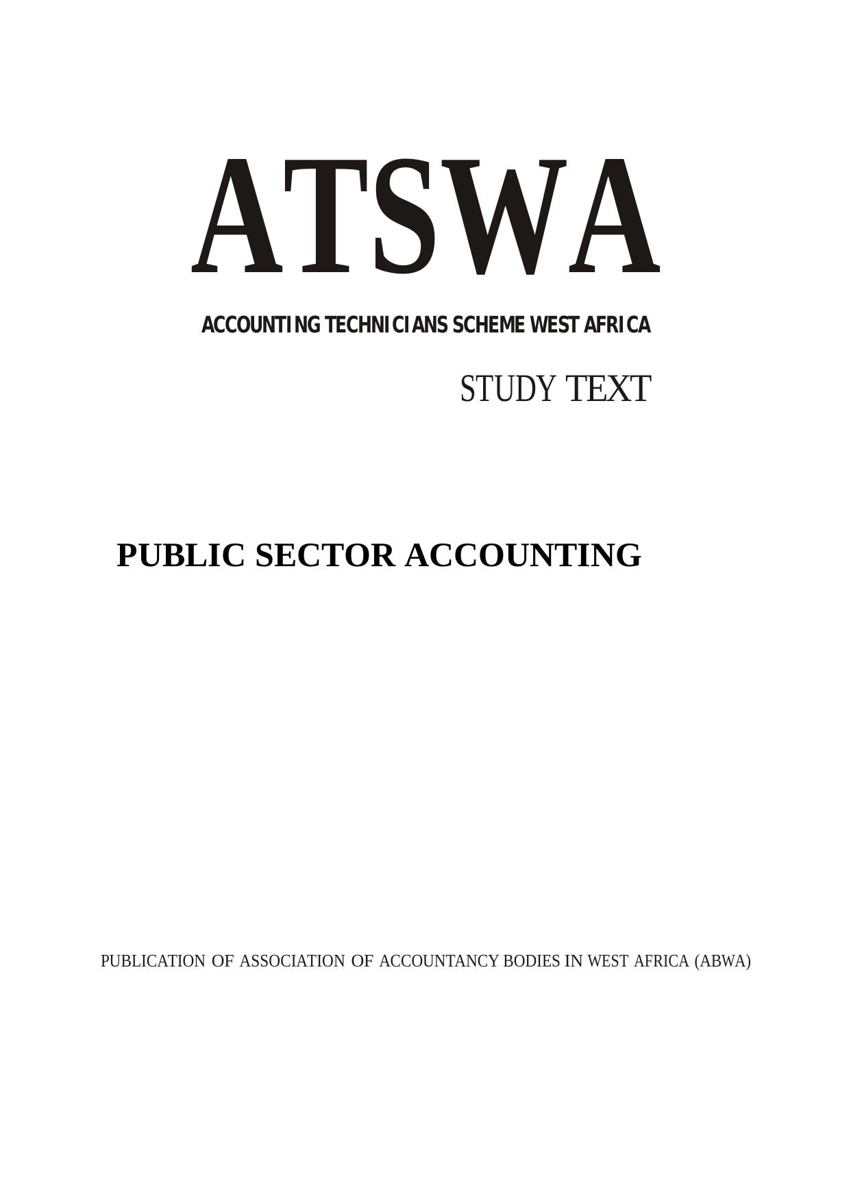 PUBLIC SECTOR ACCOUNTING 3rd edition 2009