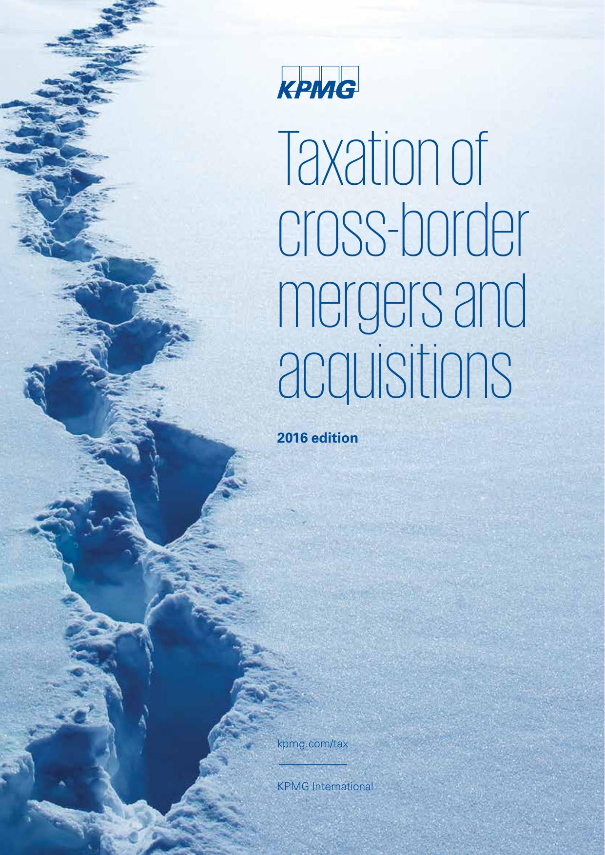 Taxation of cross-border mergers and acquisitions