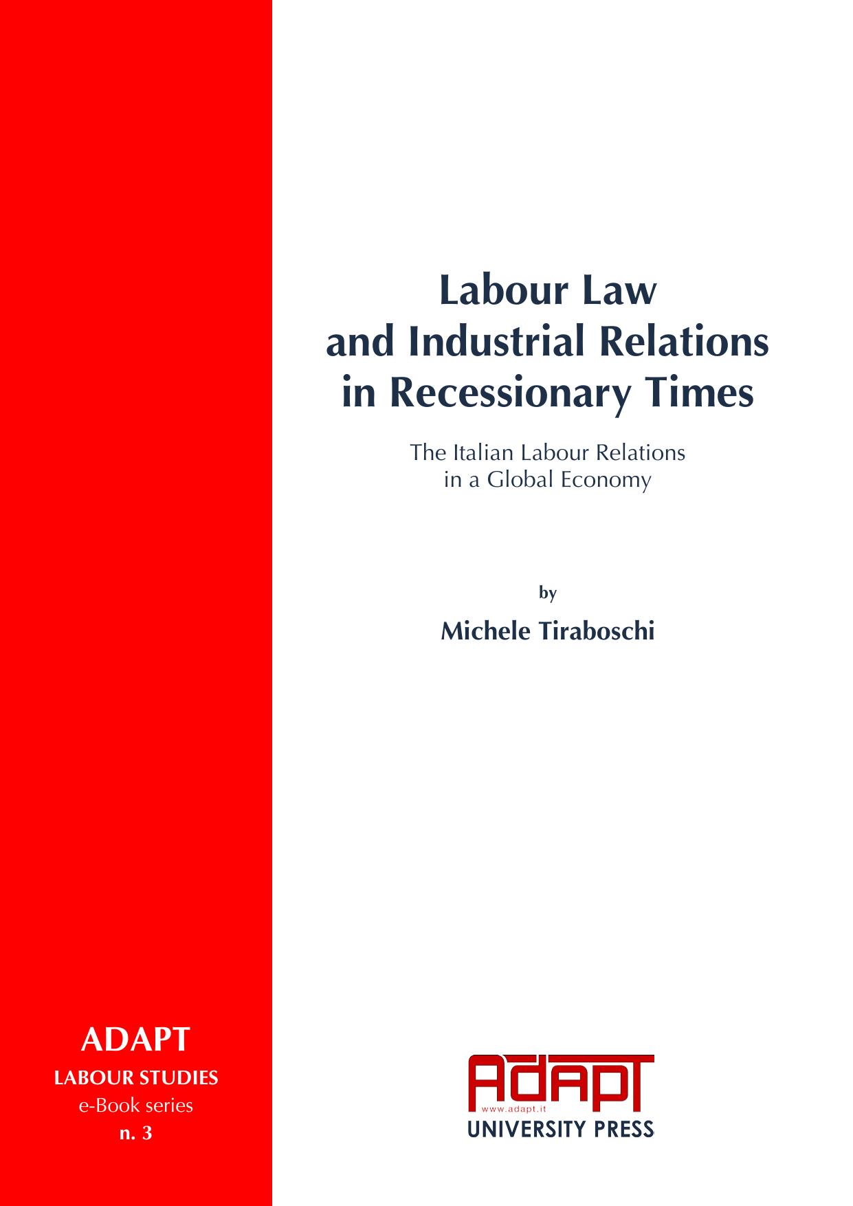 Labour Law and industrial relations in recessionary time 2012