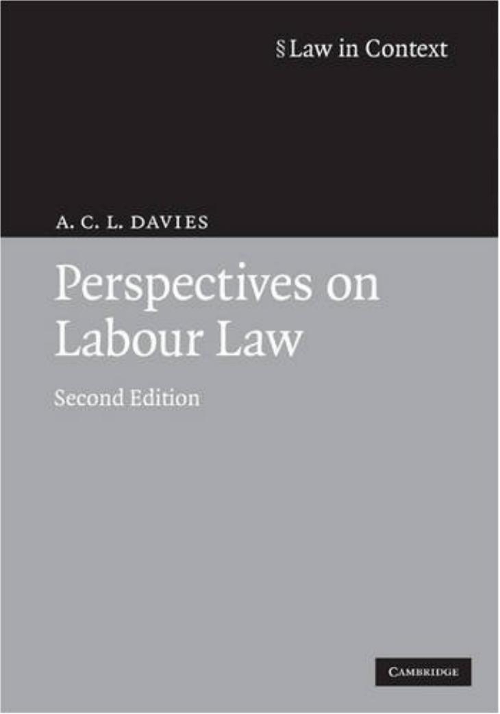 Perspectives on Labour Law (Law in Context 2009