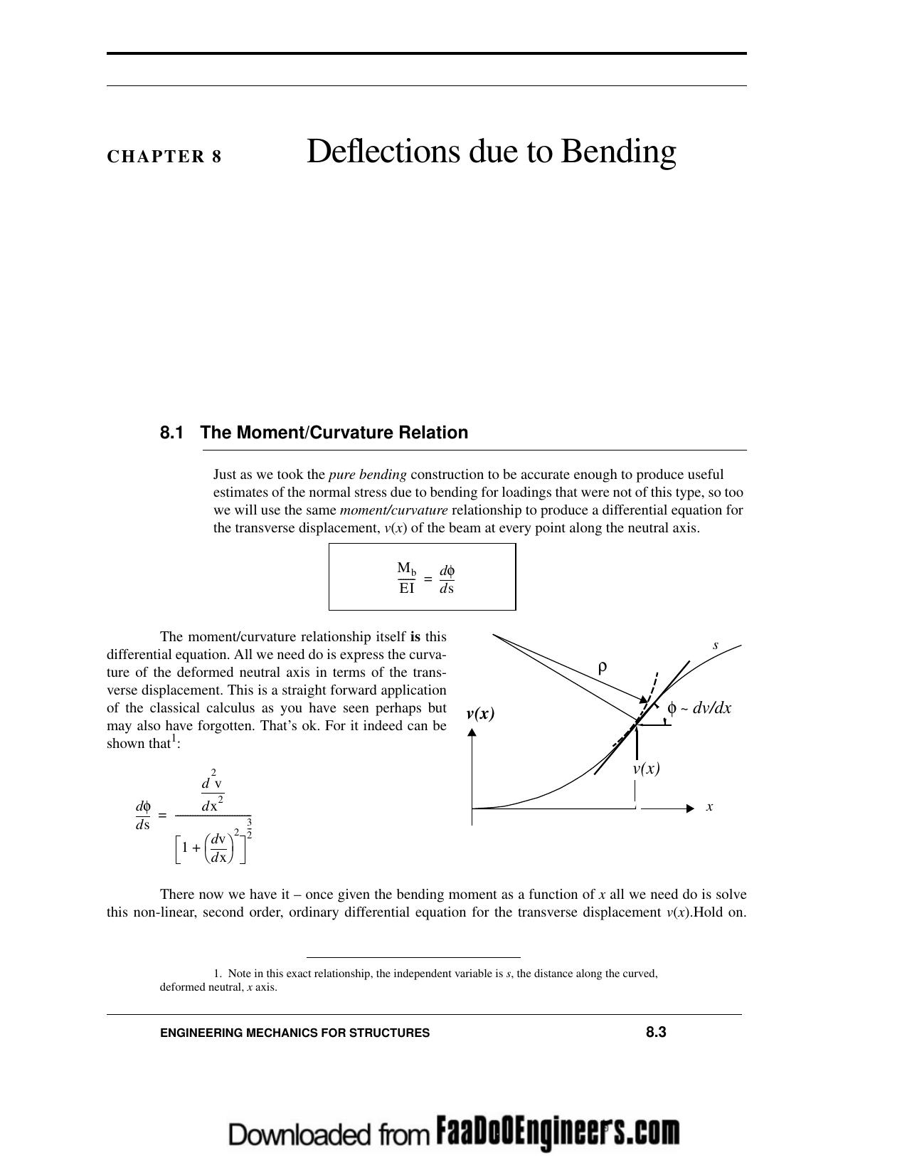 Mechanics of solids 8 Deflections due to Bending