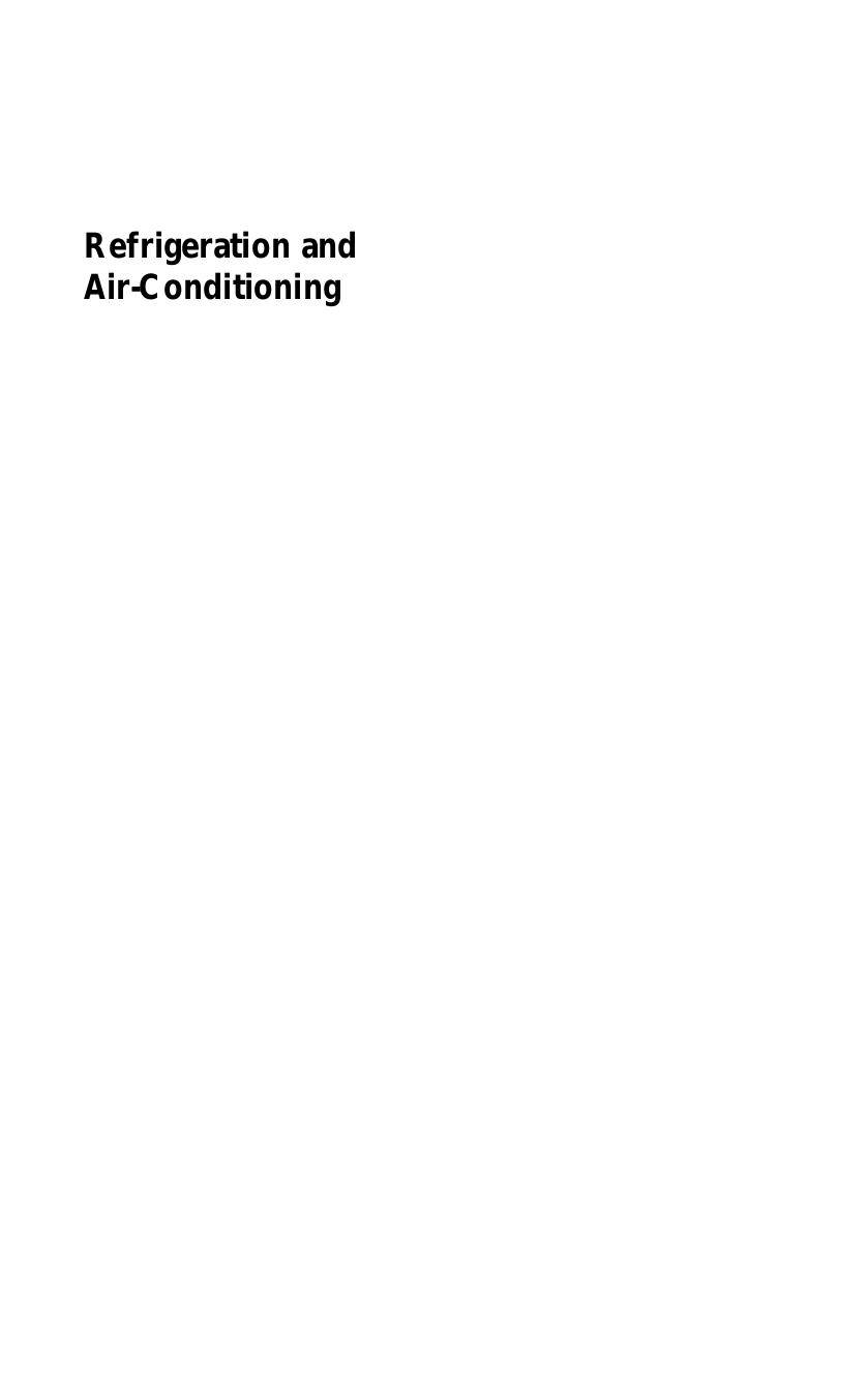 Refrigeration  and Air-Conditioning 3E