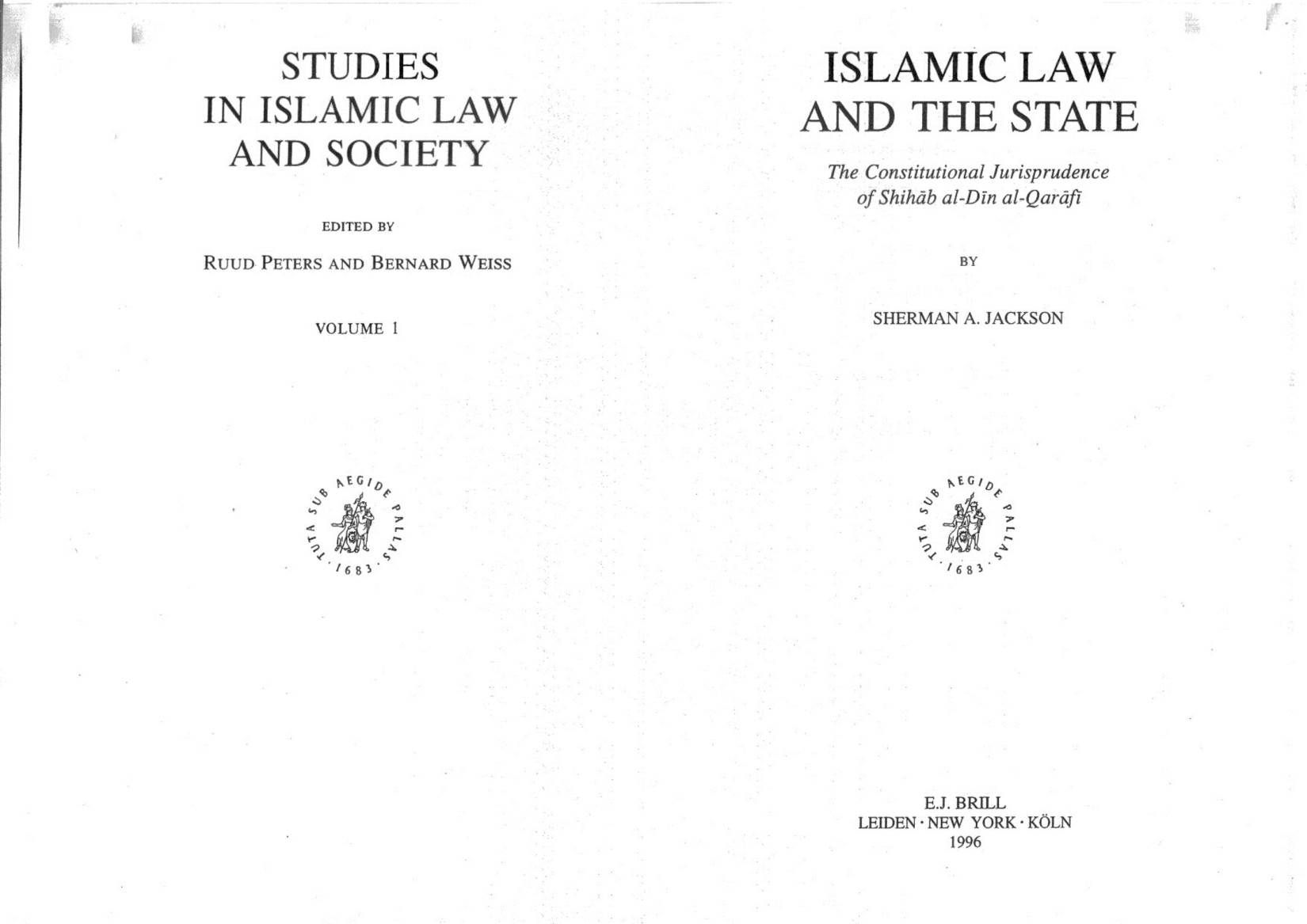 Islamic Law and the State The Constitutional Jurisprudence of Shihab Al-Din Al-Qarafi.1997