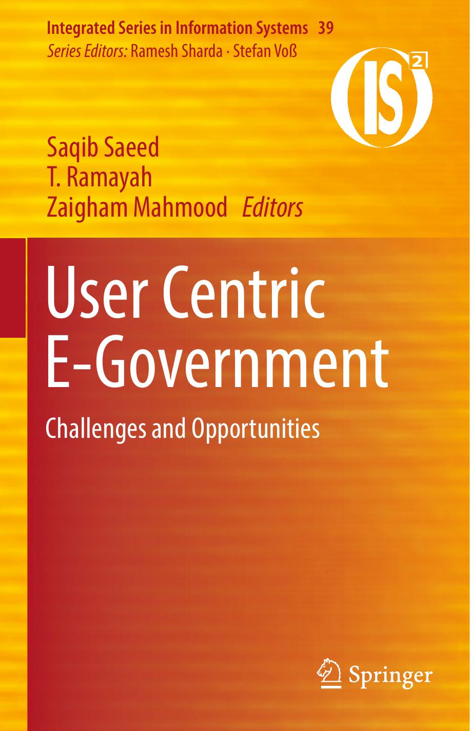 User Centric E-government Challenges and Opportunities 2019
