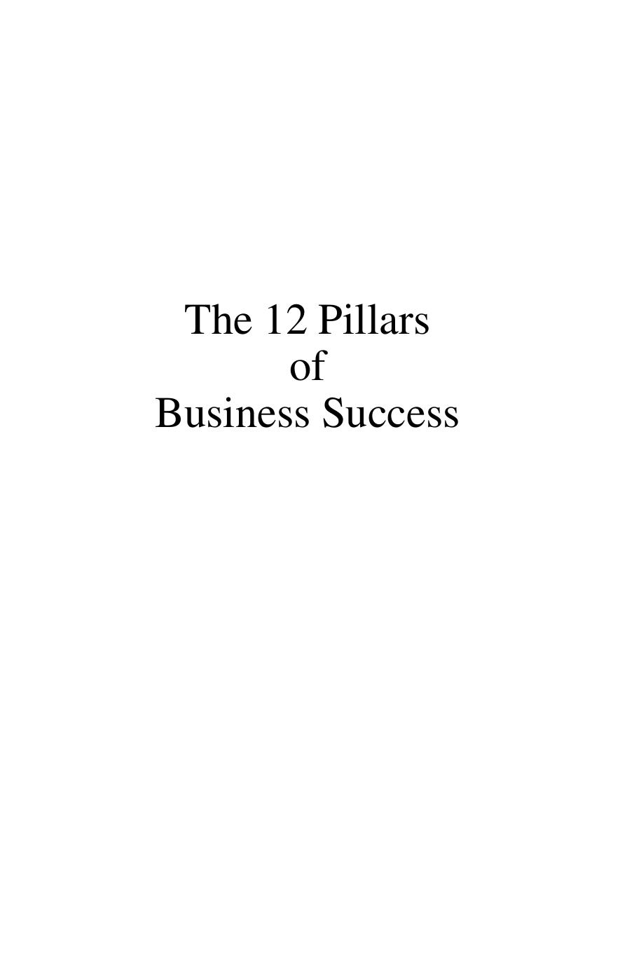The 12 Pillars of Business Success