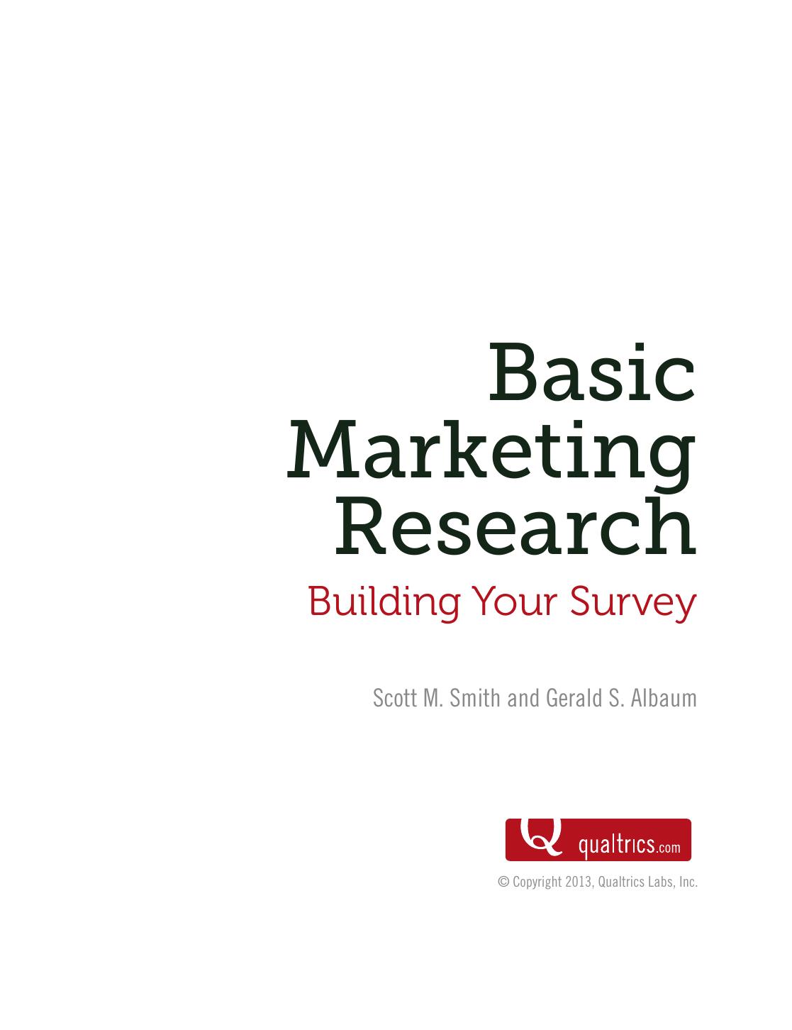 Basic Marketing Research, 2018