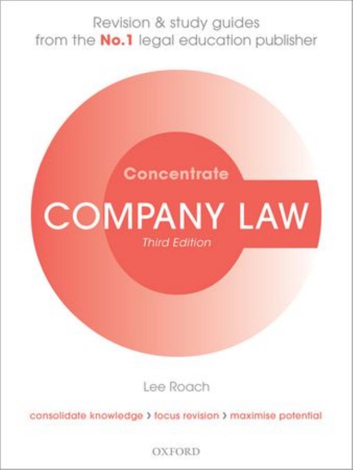Company Law Concentrate: Law Revision and Study Guide (3rd edn)