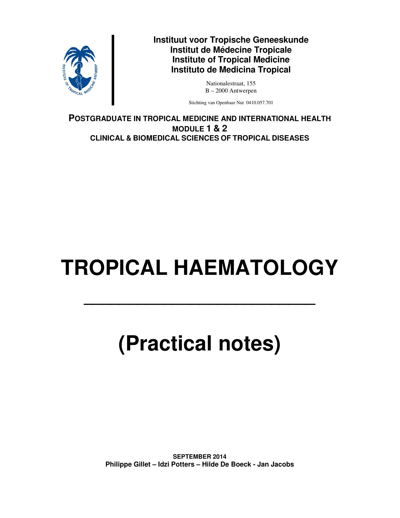 Microsoft Word - 140818_HDB_ tropical haematology and blood transfusion laboratory notes.doc