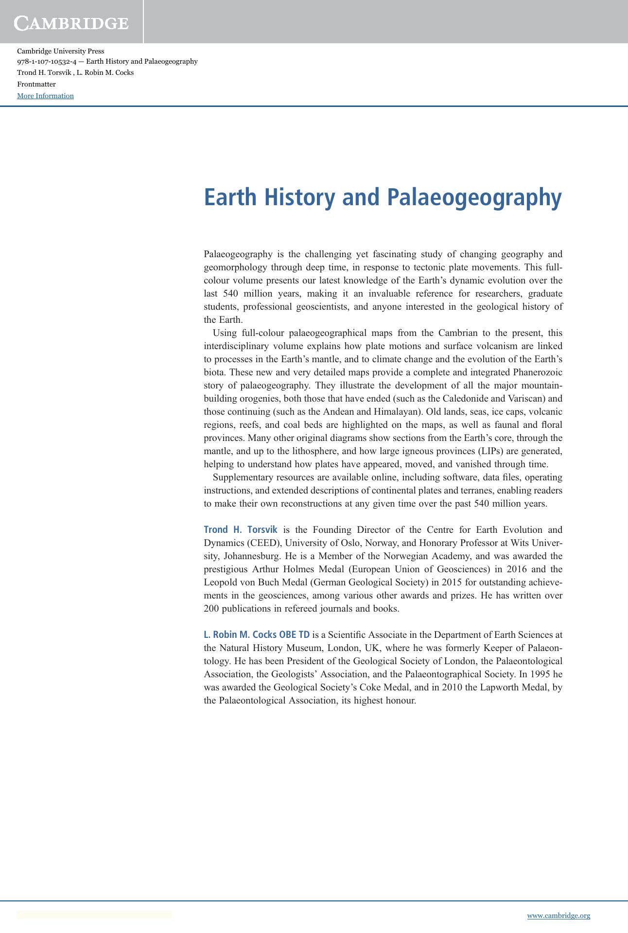 Earth History and Palaeogeography ( 2019 )-4