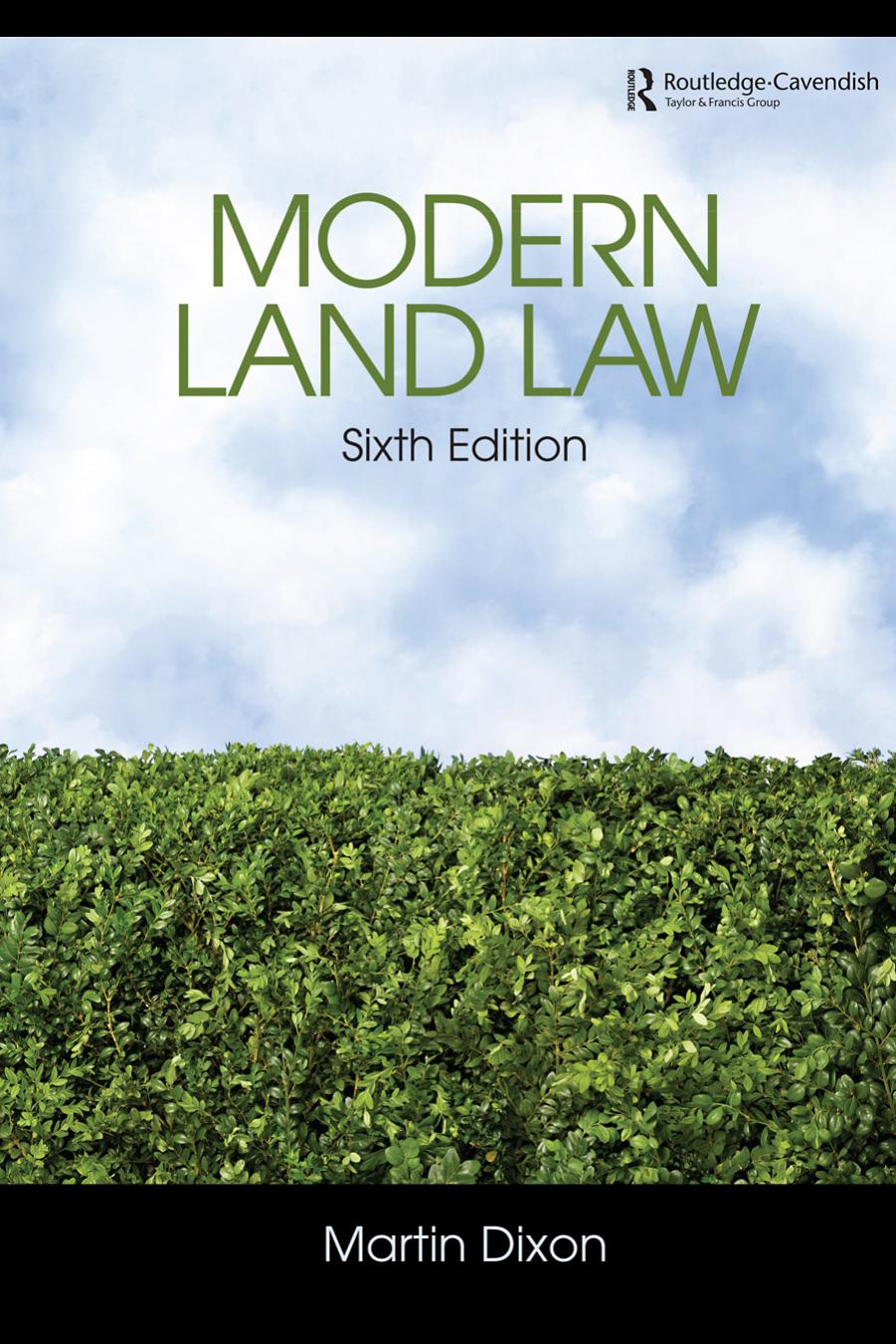 Modern Land Law, Sixth Edition