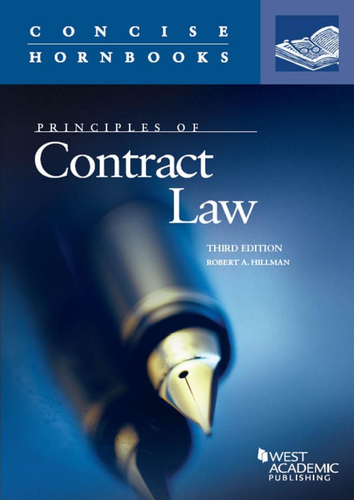 Principles of Contract Law, 3d (Concise Hornbook Series)