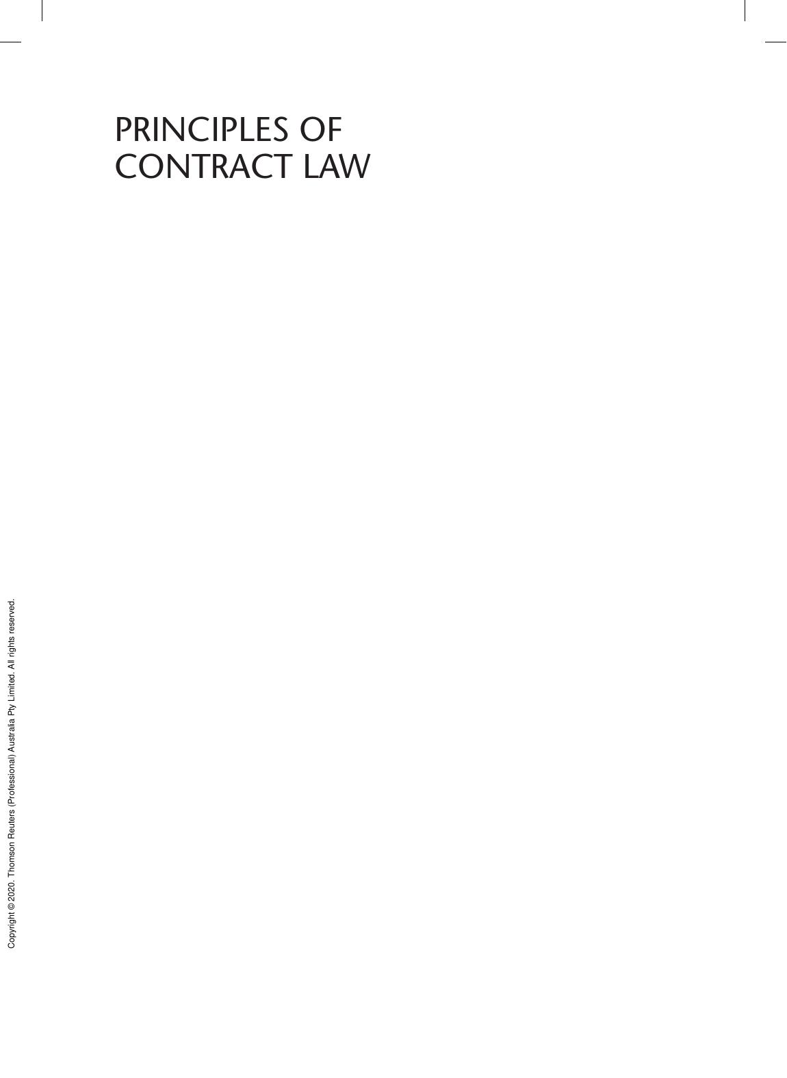Principles of contract law 2020