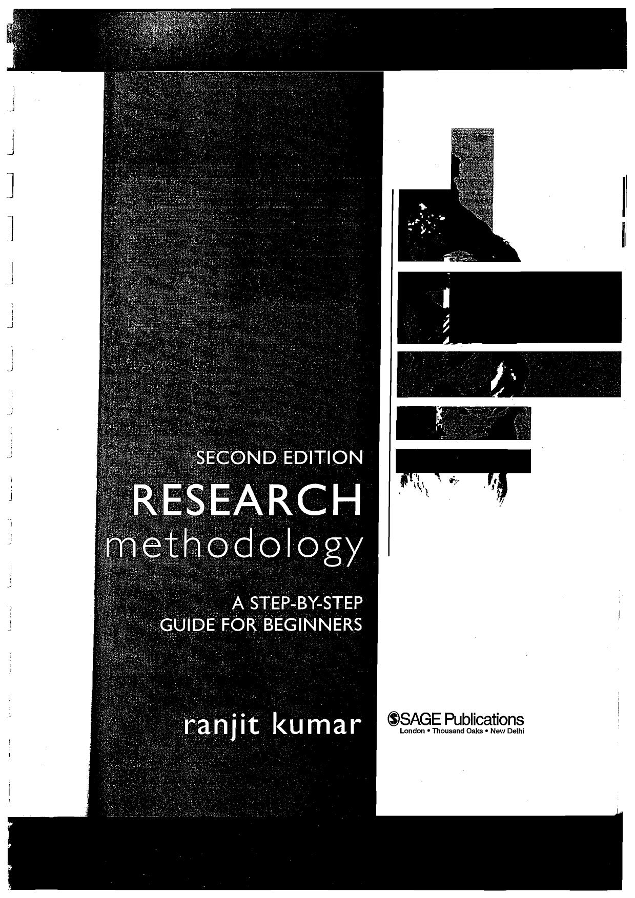 Research methodology  A step-by-step guide for beginners. 2nd edition