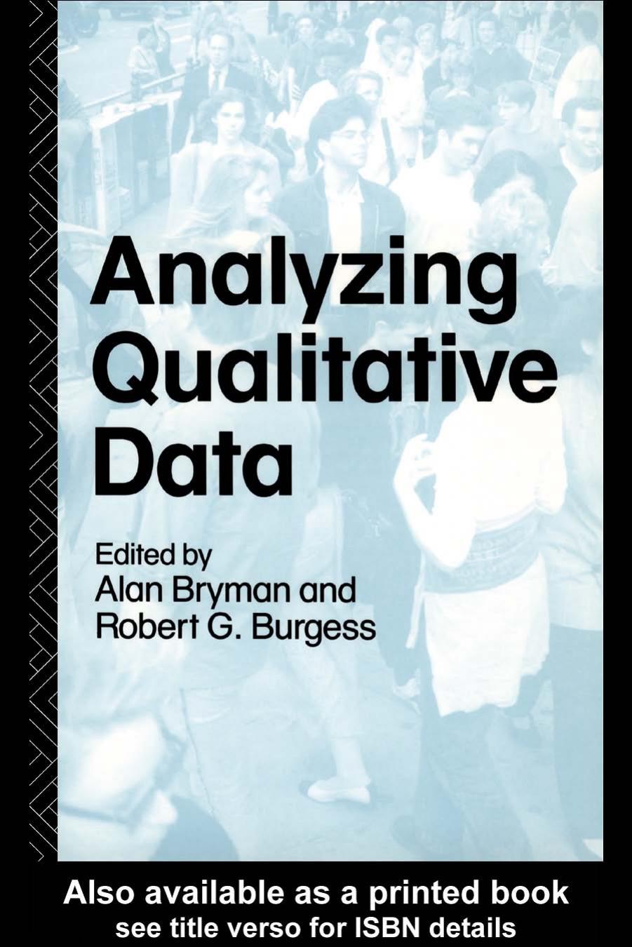 Analyzing qualitative data 1994