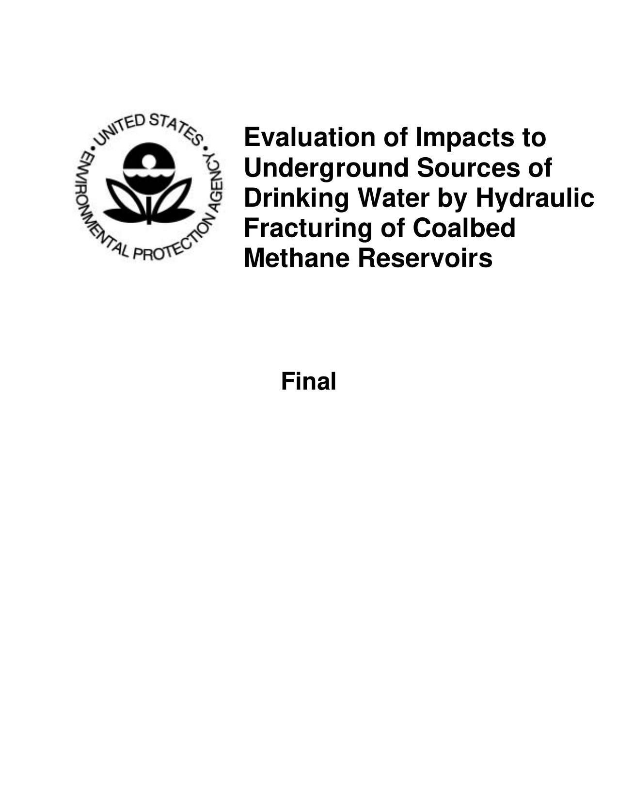 Evaluation of Impacts to underground water pollution 2004