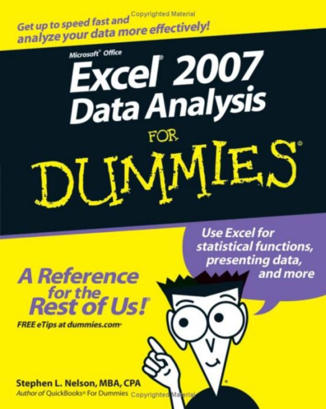 excel data analysis for DUMMIES 2007