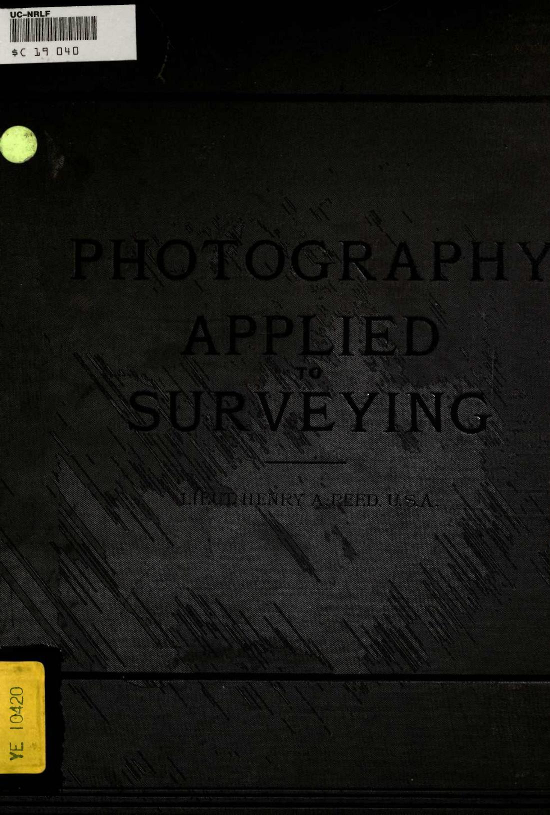 photography applied to surveying 'a' 2011