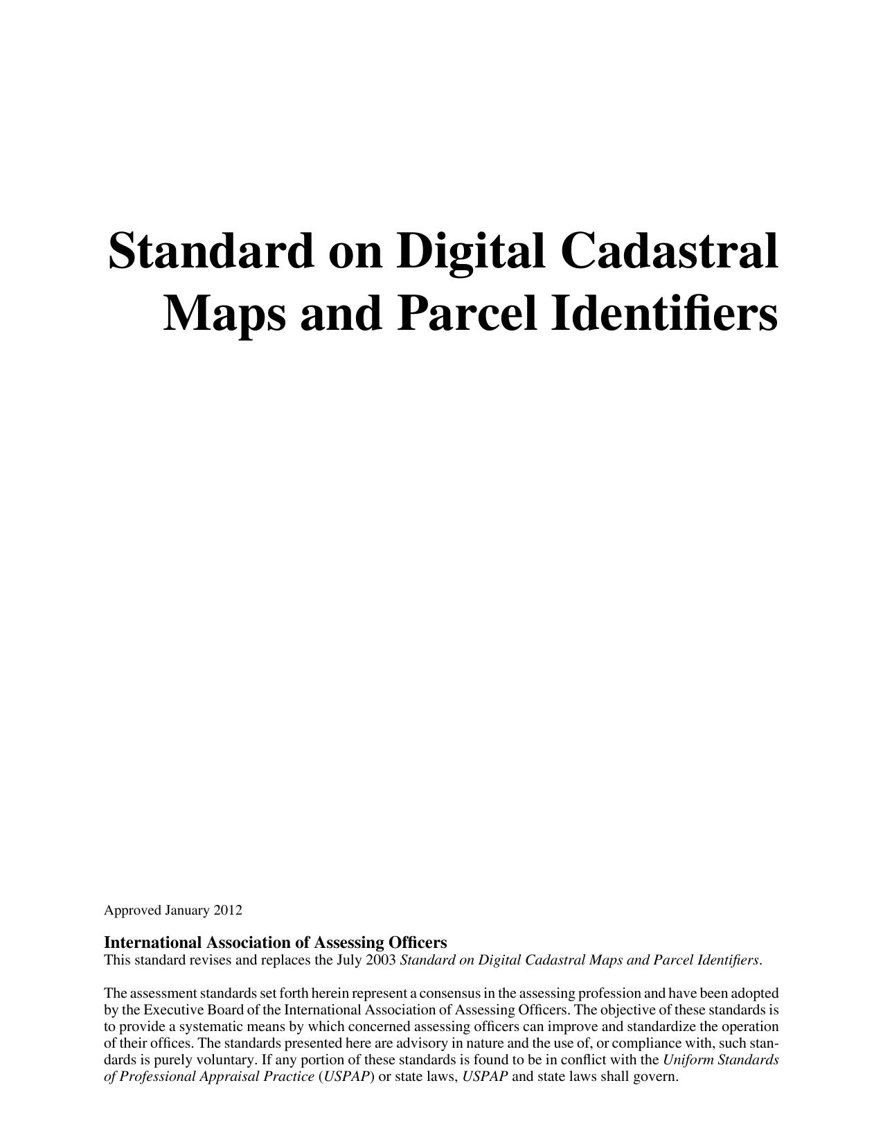 Standard on Digital Cadastral 2019
