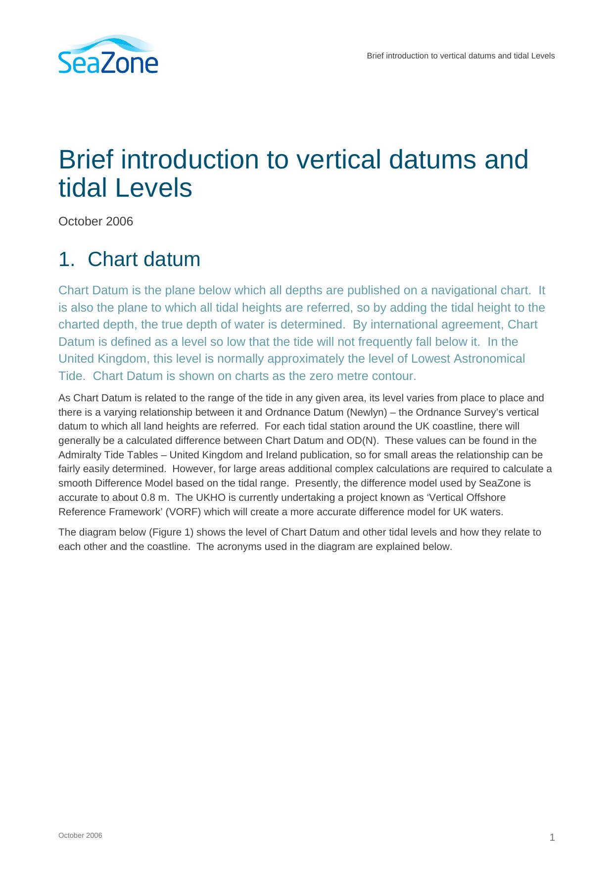 SeaZone Introduction-vertical-datums-and-tidal-levels  2016