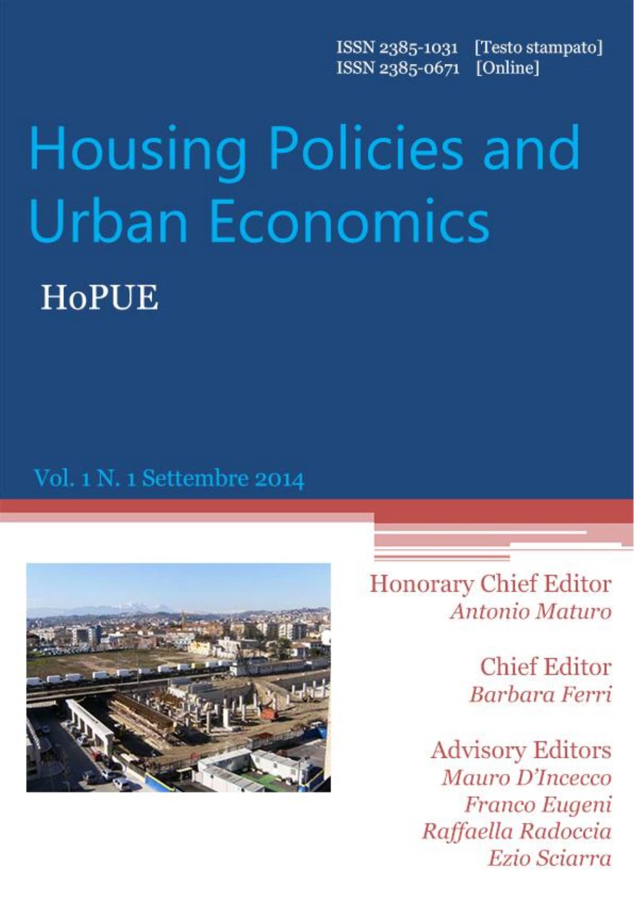 Housing Policies and Urban Economics 2014
