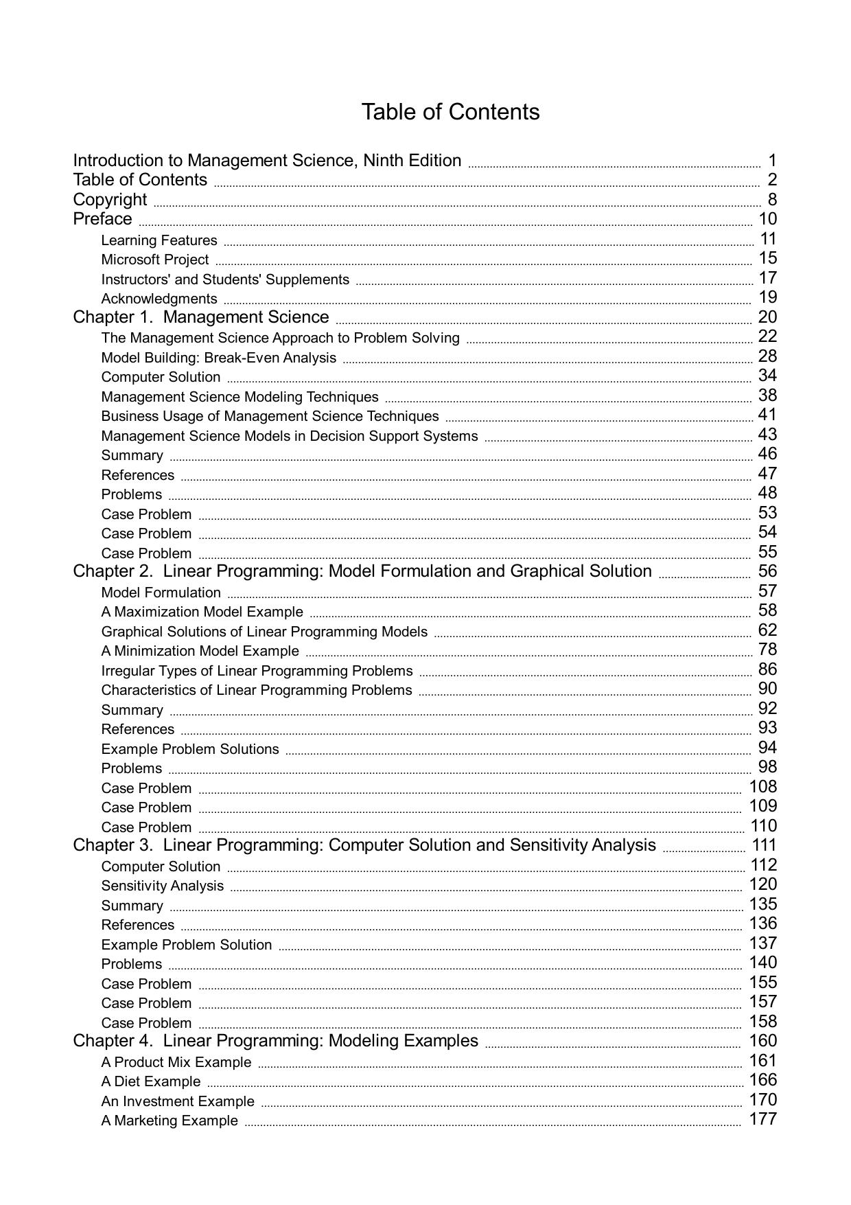 Introduction to Management Science, Ninth Edition