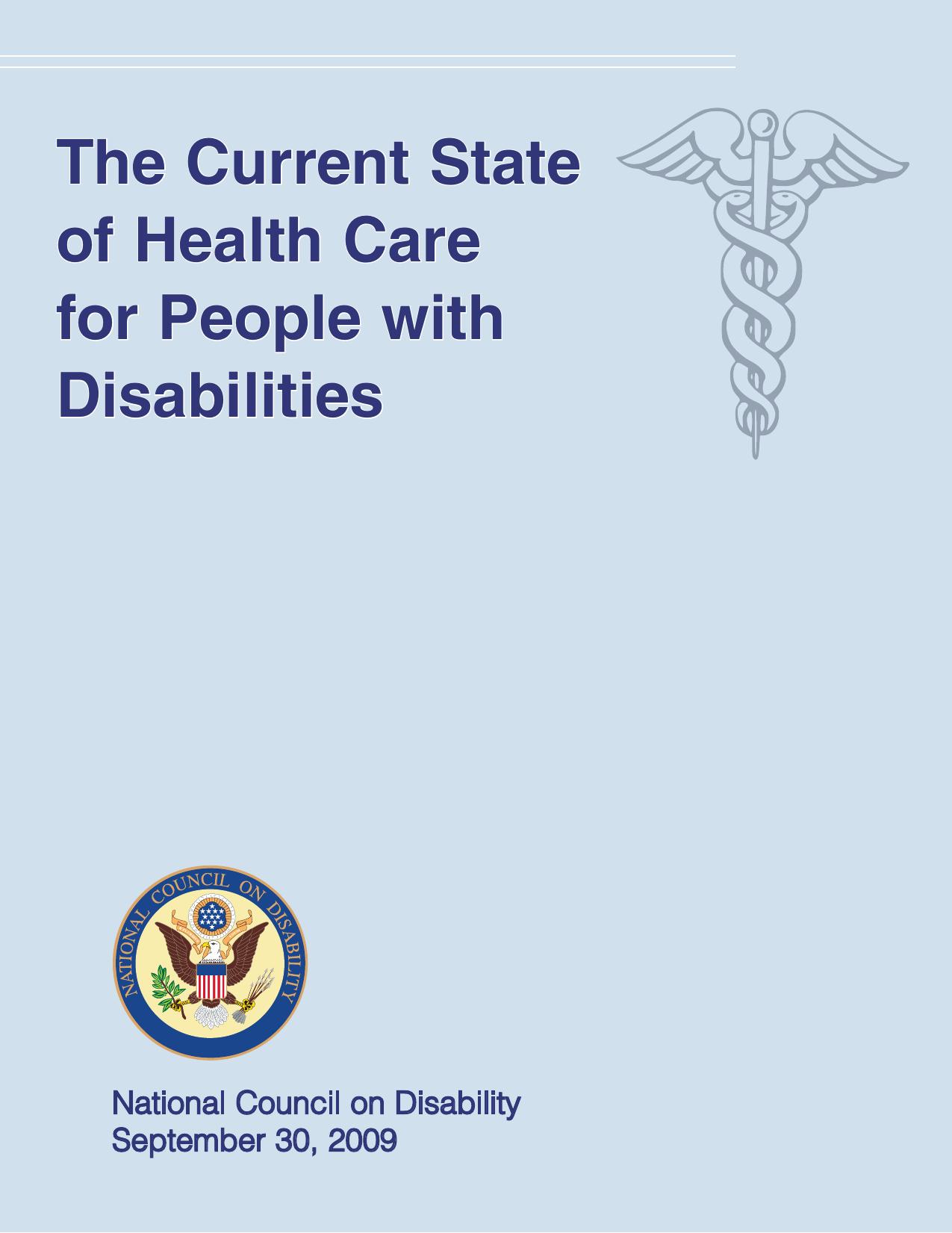 The Current State of Health Care for People with Disabilities