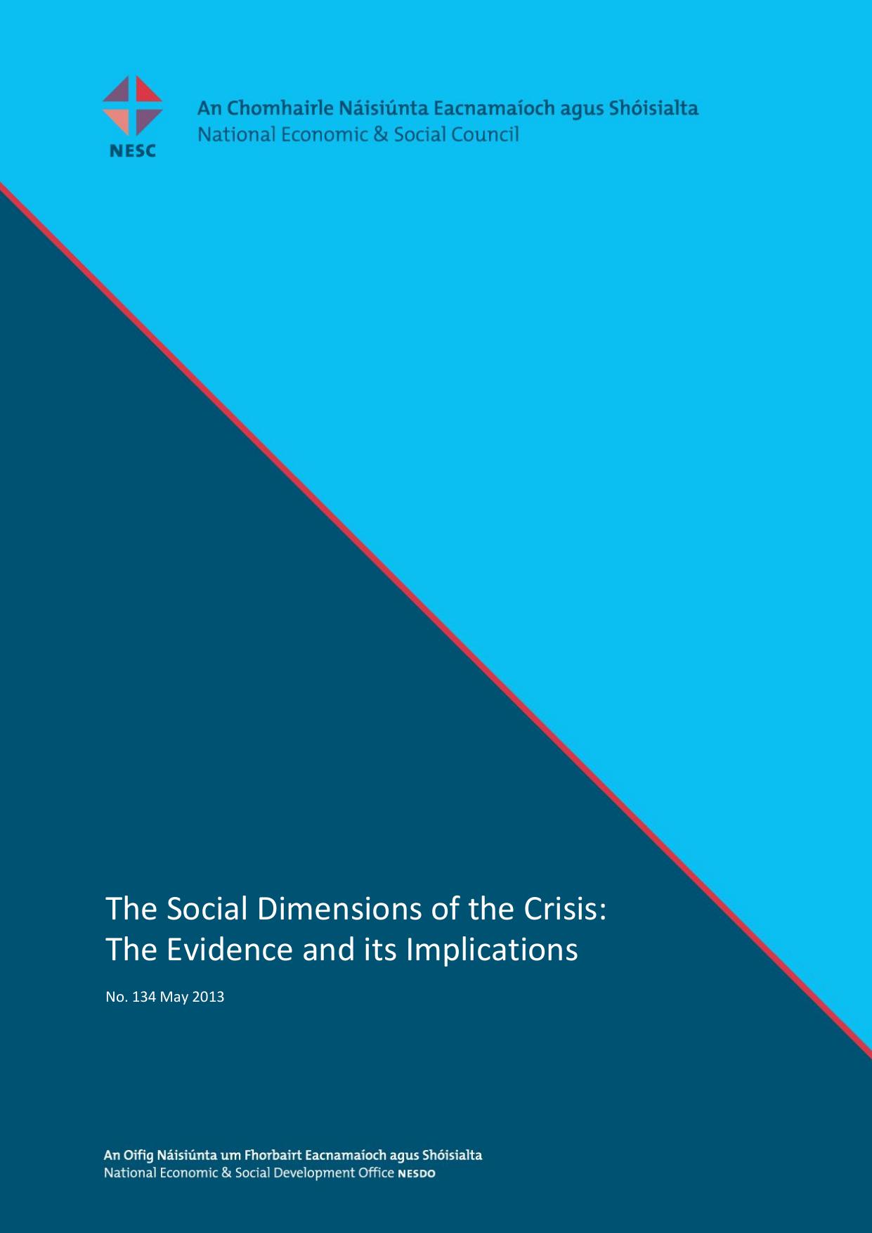 The Social Dimensions of the Crisis 2013
