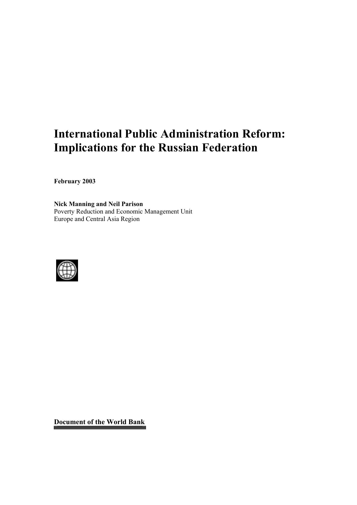 Microsoft Word - International Public Administration Reform.doc