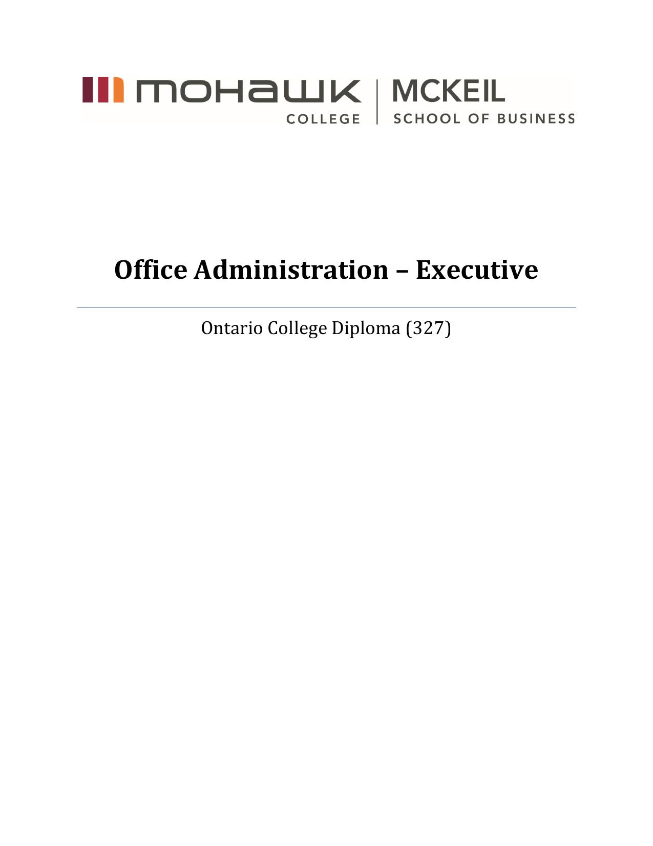 Office Administration – Executive