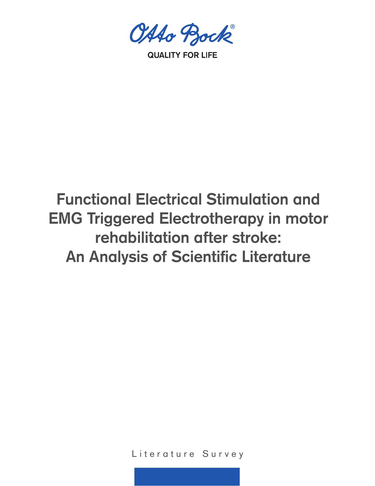 Functional Electrical Stimulation and EMG Triggered Elec