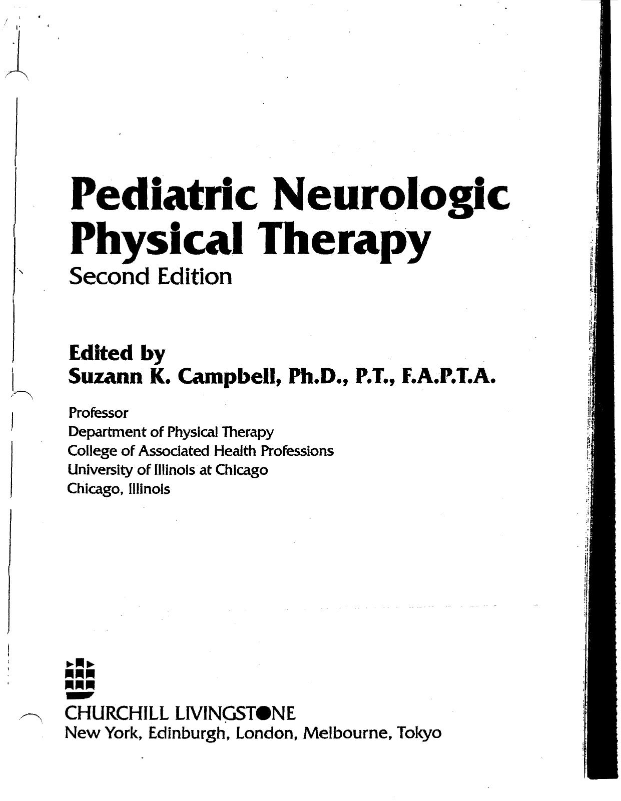 Pediatric Neurologic Physical Therapy 2nd ed