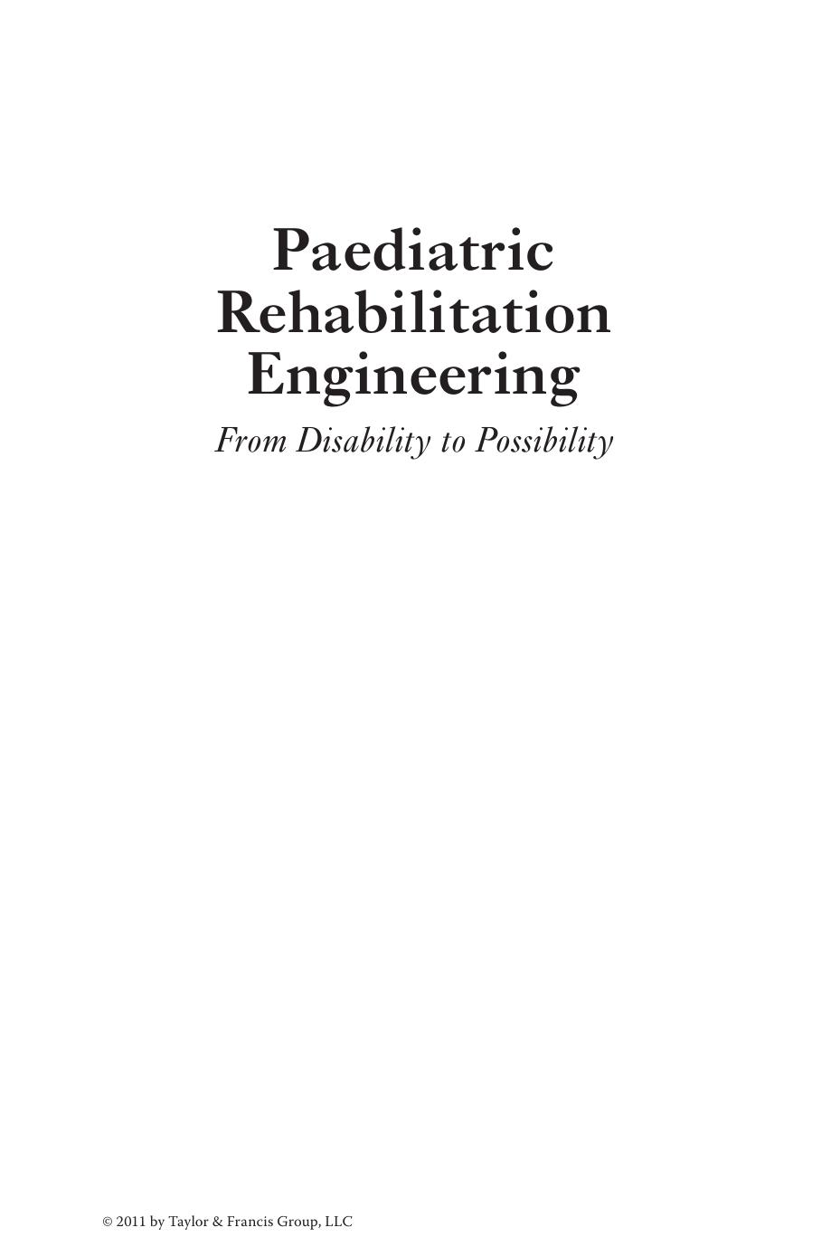 paediatric rehabilitation engineering 2011