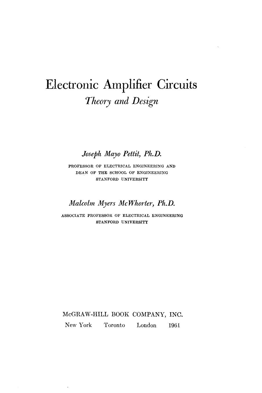 intro electronic amplifiers