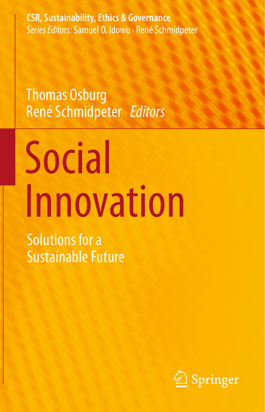Social Innovation  Solution to Sustainable Future 2013