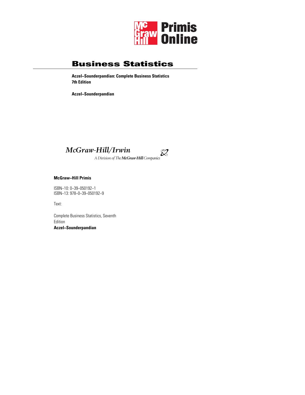 Complete Business Statistics 7th ed. 2008.pdf
