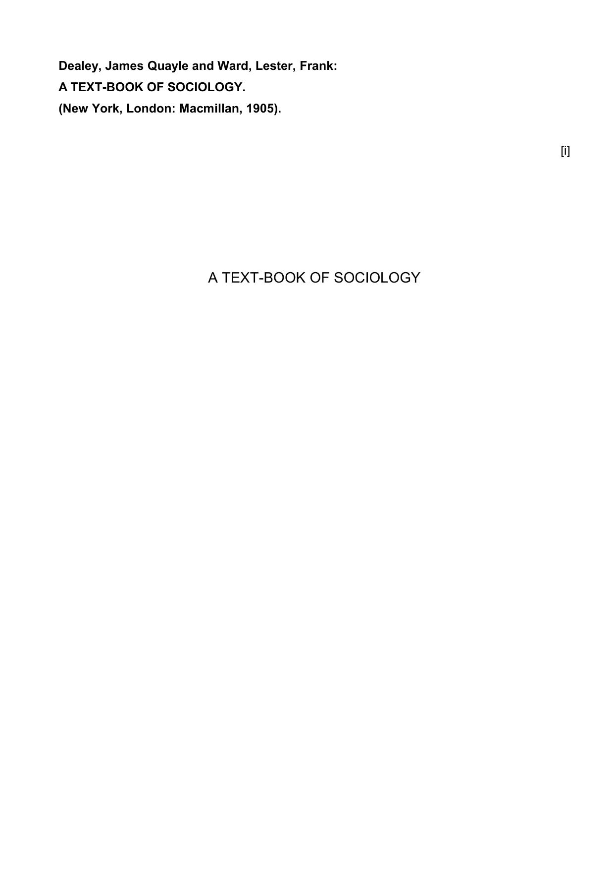 A TEXT-BOOK OF SOCIOLOGY