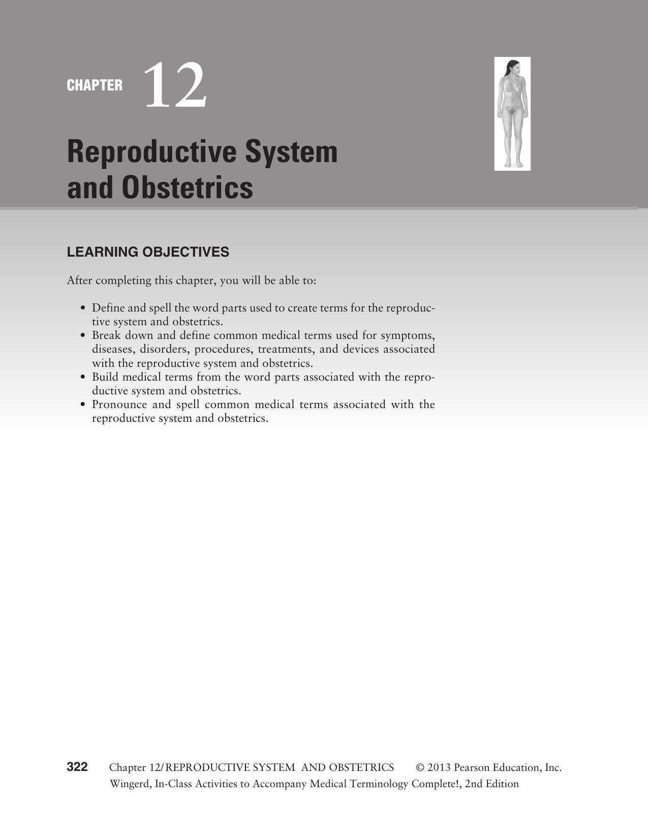 Reproductive System and Obstetrics