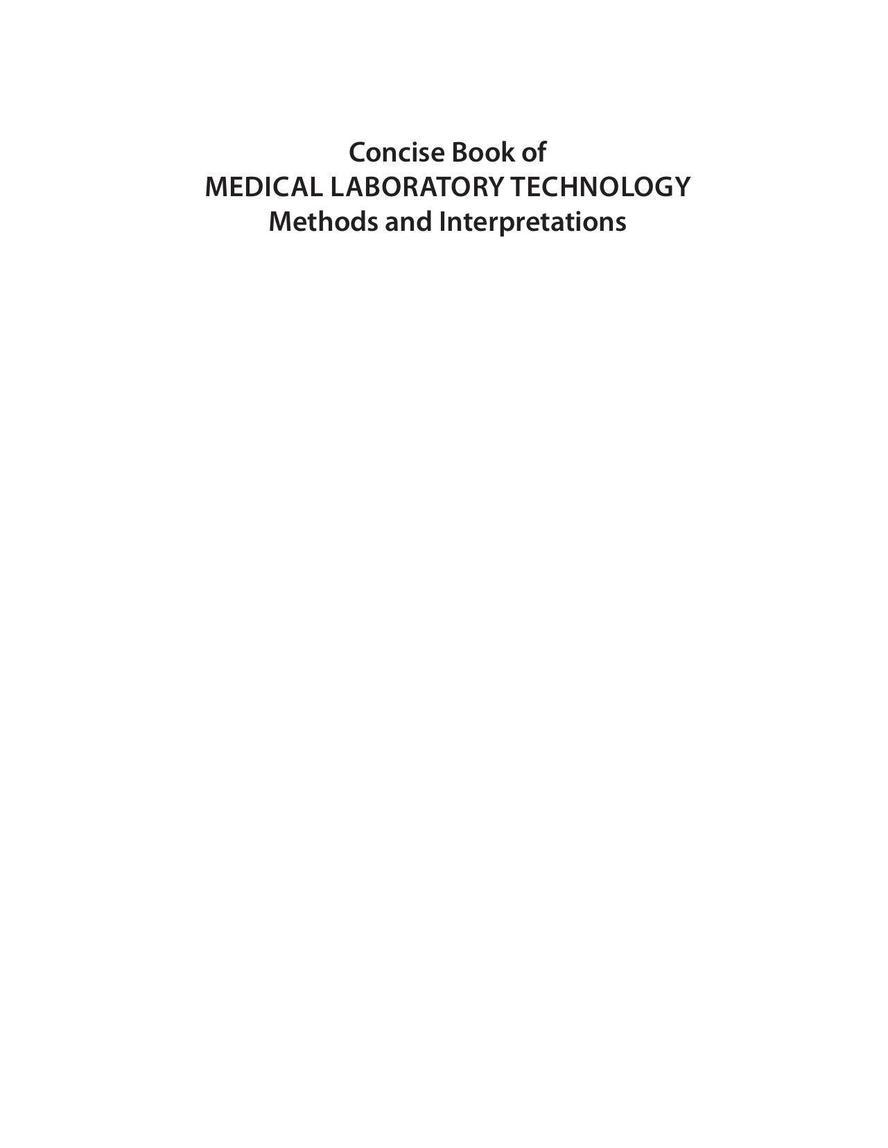 CONCISE- MEDICAL LAB TECH 2nd ed 2015