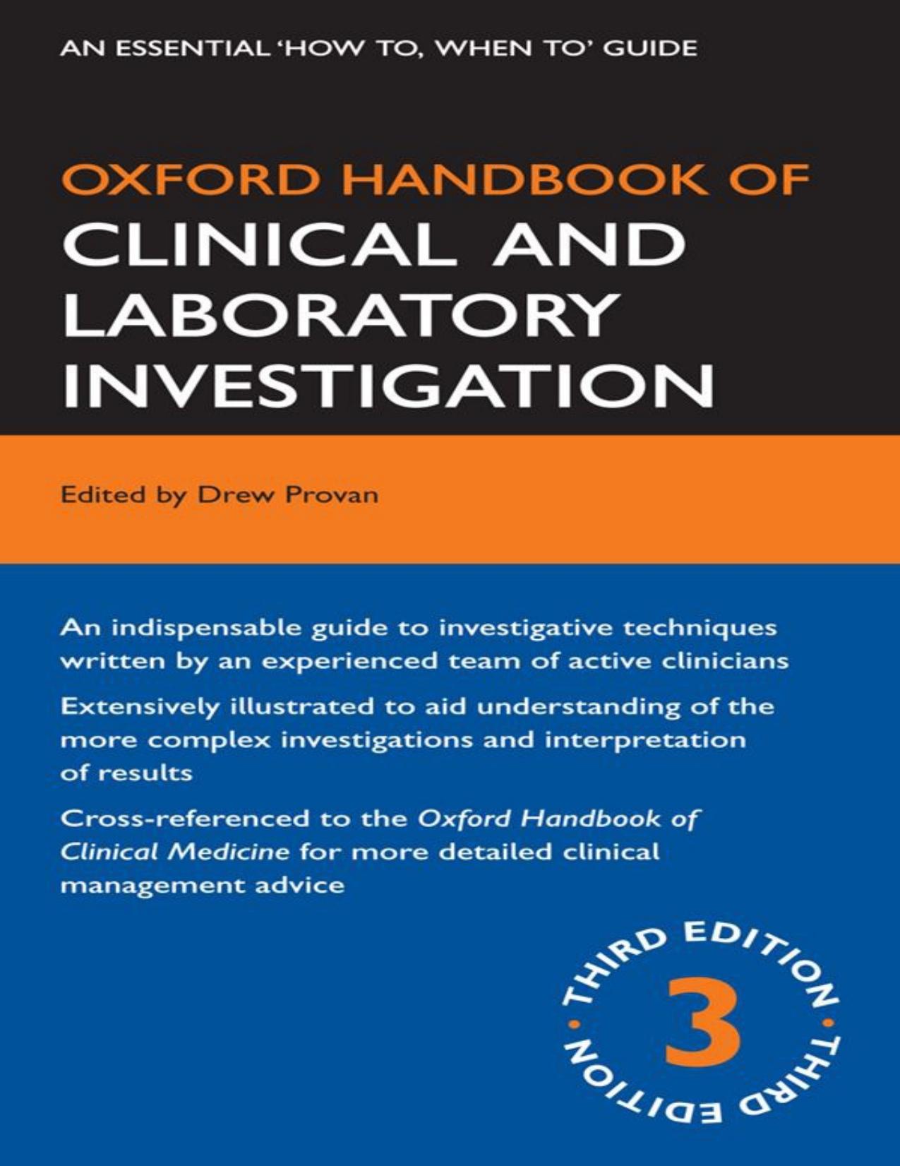 Oxford Handbook of Clinical and Laboratory Investigation (Oxford Medical Handbooks)