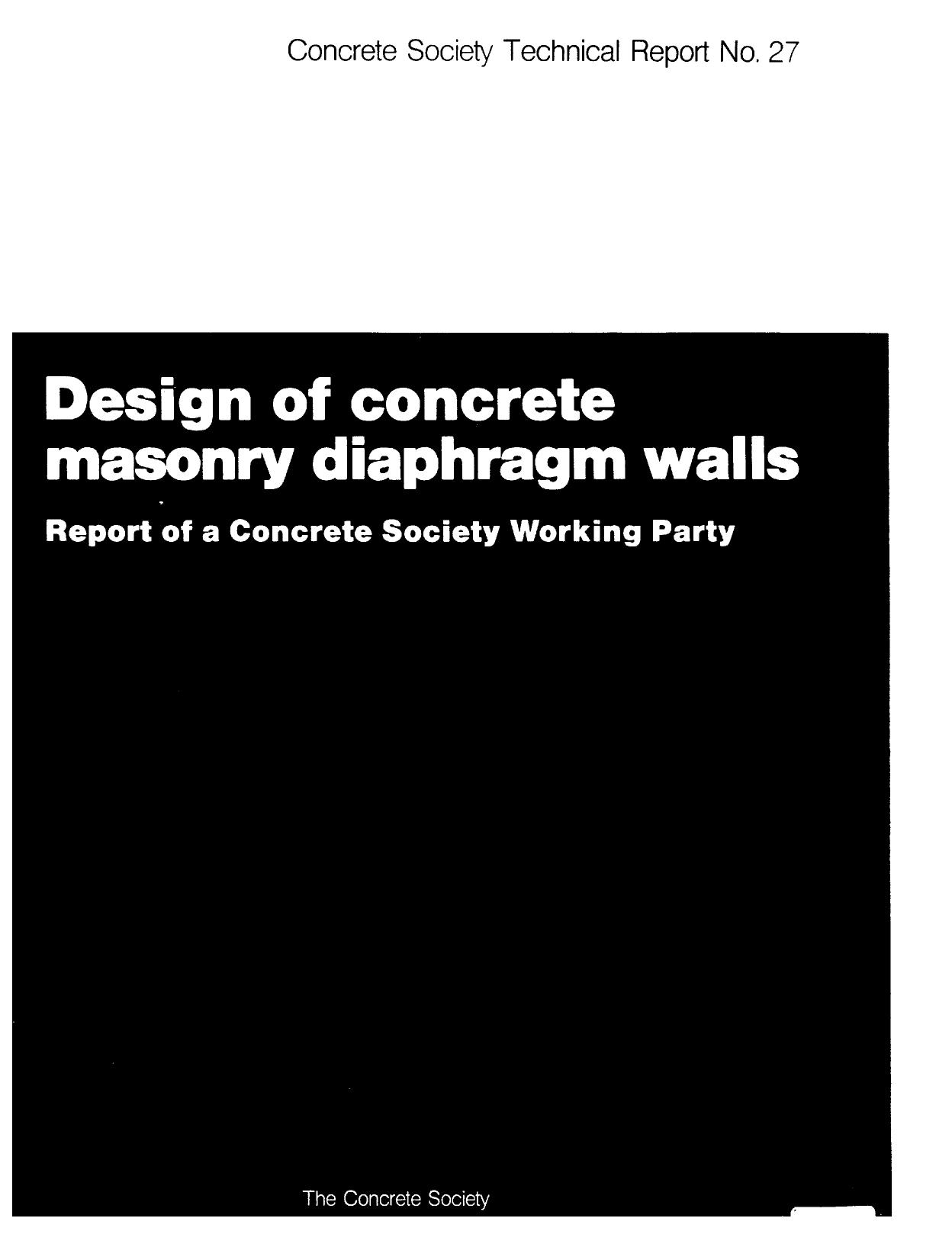 Design of concrete masonry diaphragm walls