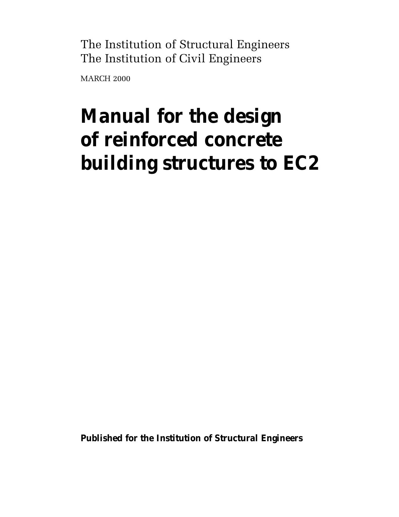 Manual for design of reinforced concrete building structures to EC2