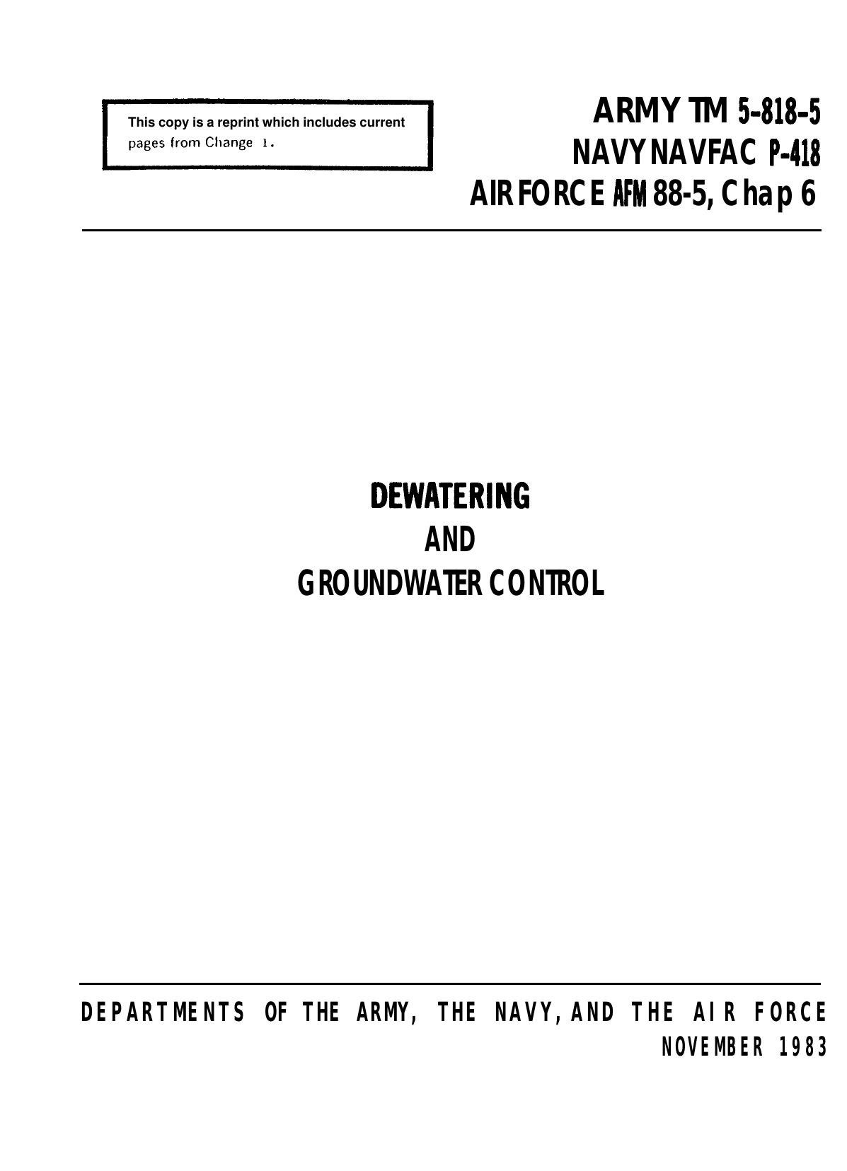 dewatering and groundwater control