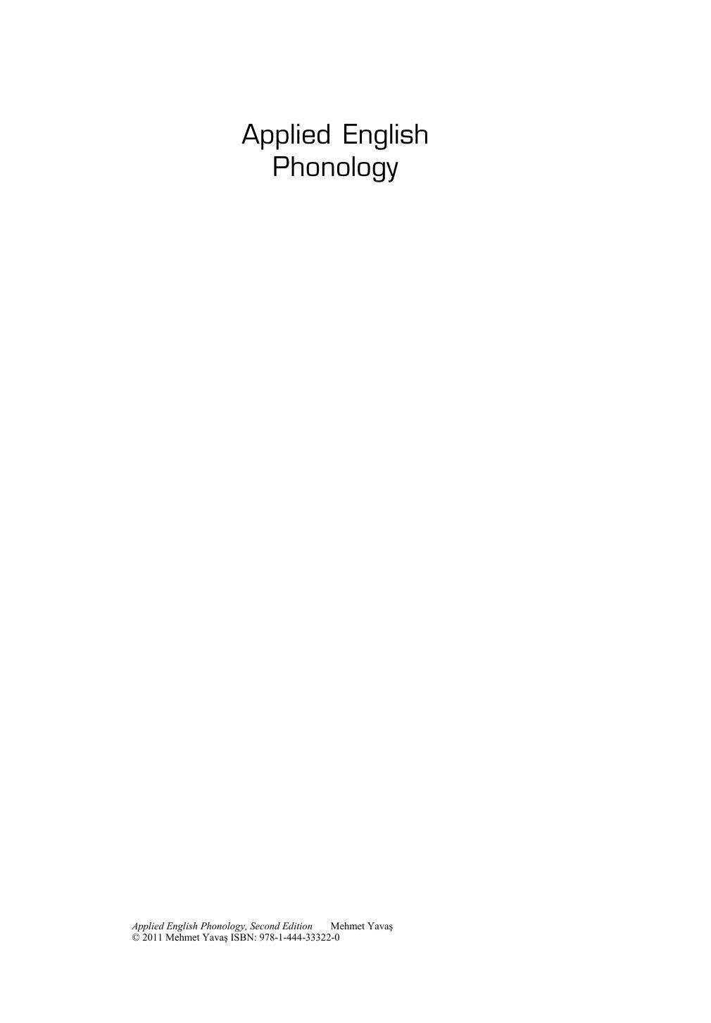 Applied English Phonology, Second Edition- Wiley-Blackwell 2011