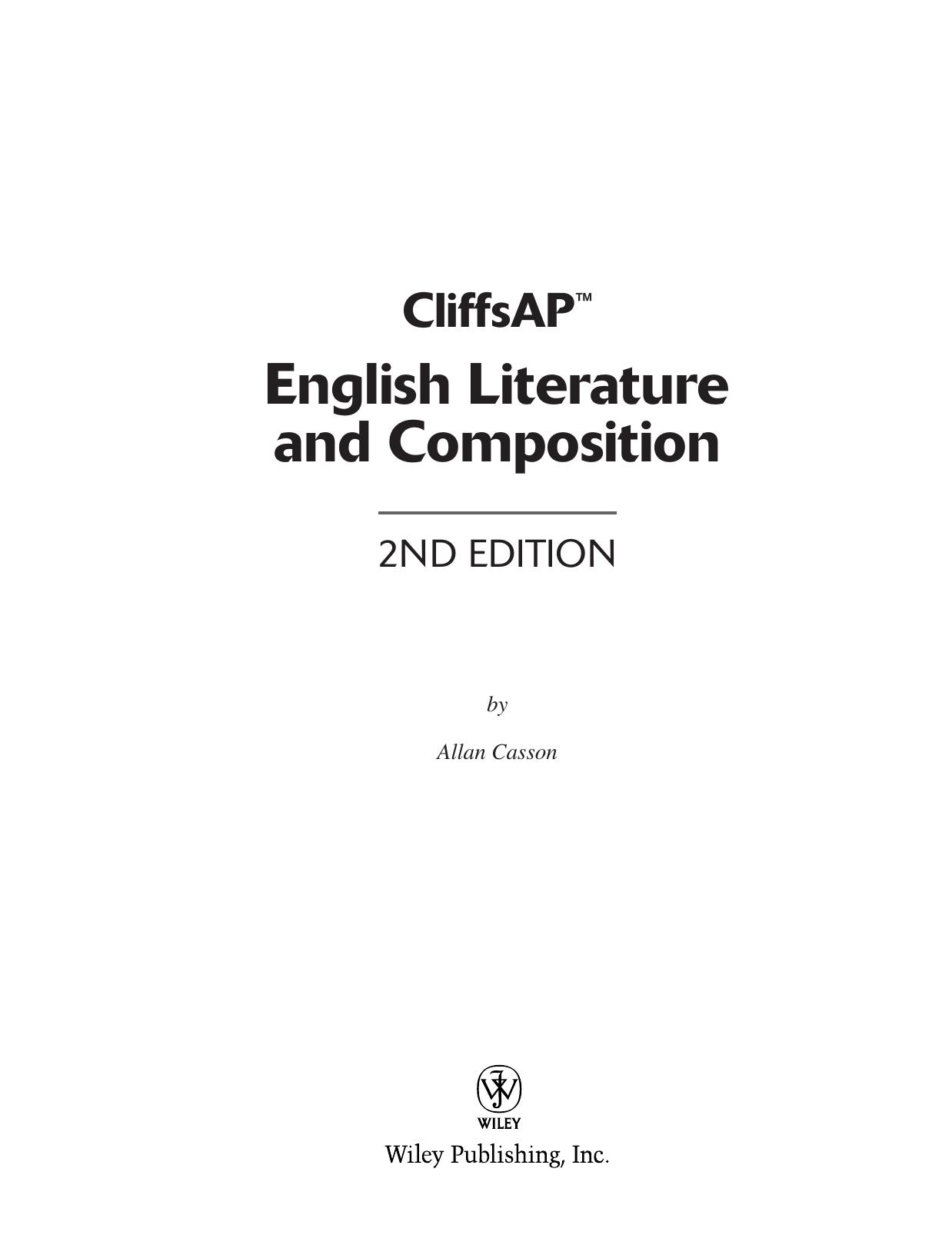 English Literature and Composition -Cliffs Notes 2000