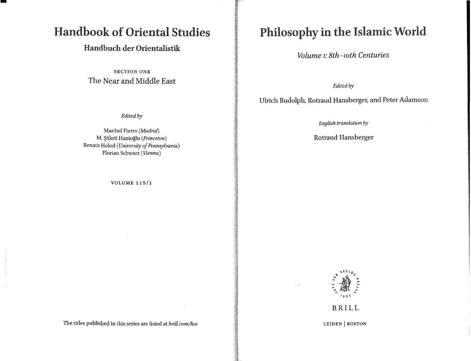 Philosophy in the Islamic World, Volume 1  8th–10th Ce 2017